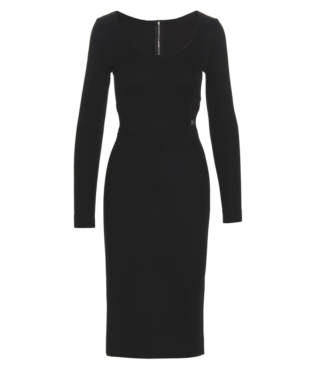 DOLCE&GABBANA Черное вискозное платье, фото 1