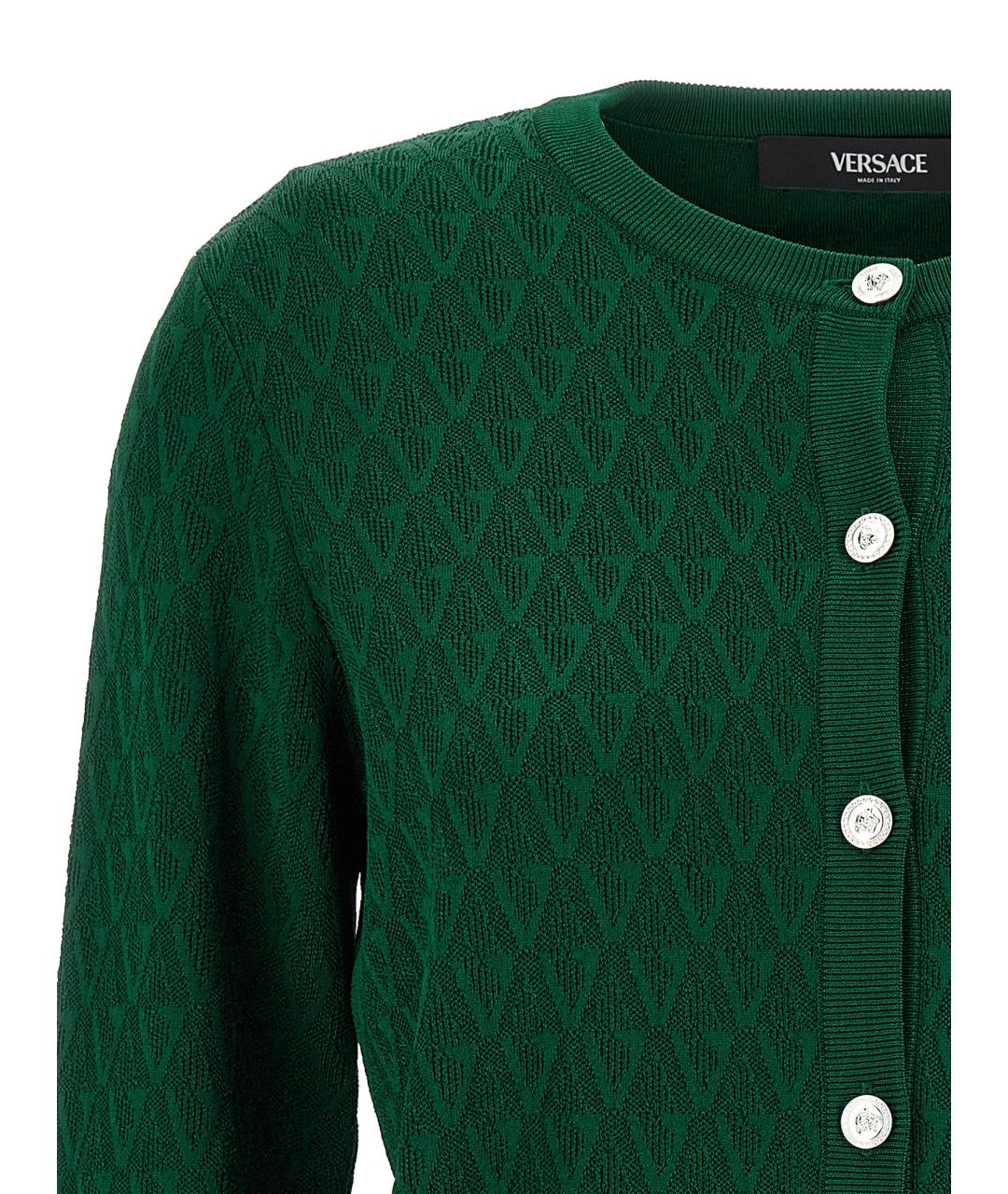 VERSACE Зеленый вискозный кардиган, фото 3