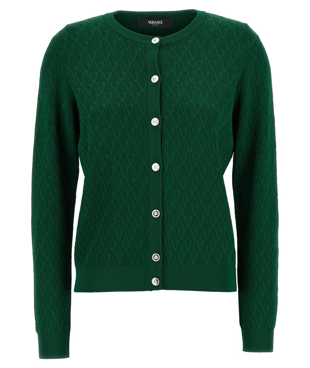 VERSACE Зеленый вискозный кардиган, фото 1
