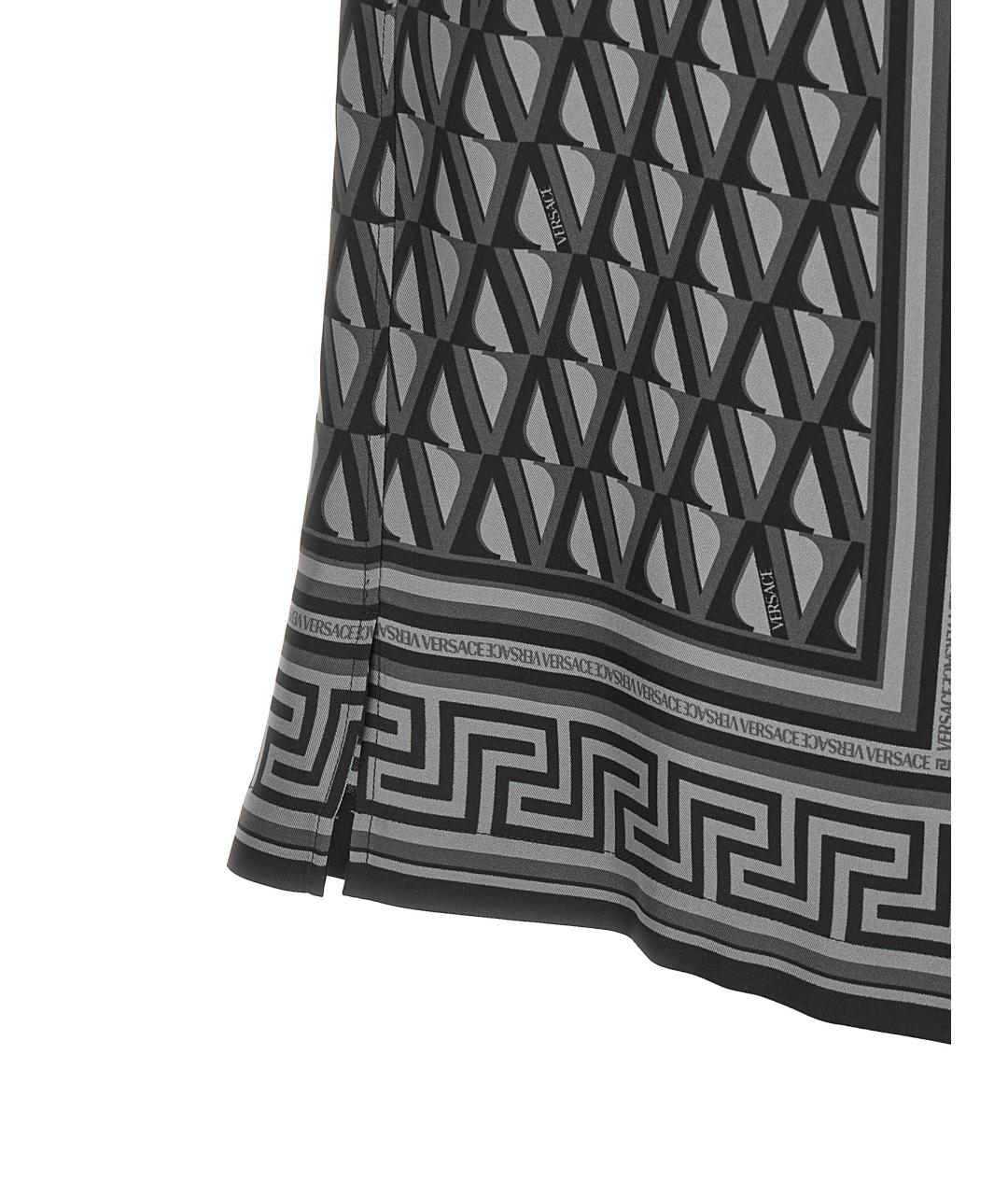 VERSACE Серая шелковая кэжуал рубашка, фото 4