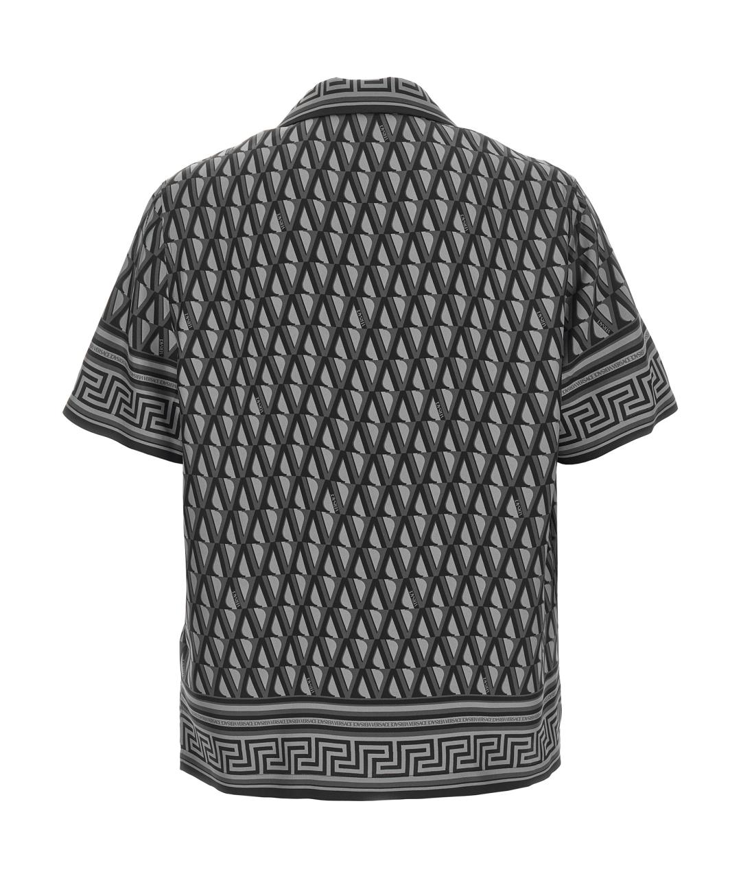 VERSACE Серая шелковая кэжуал рубашка, фото 2