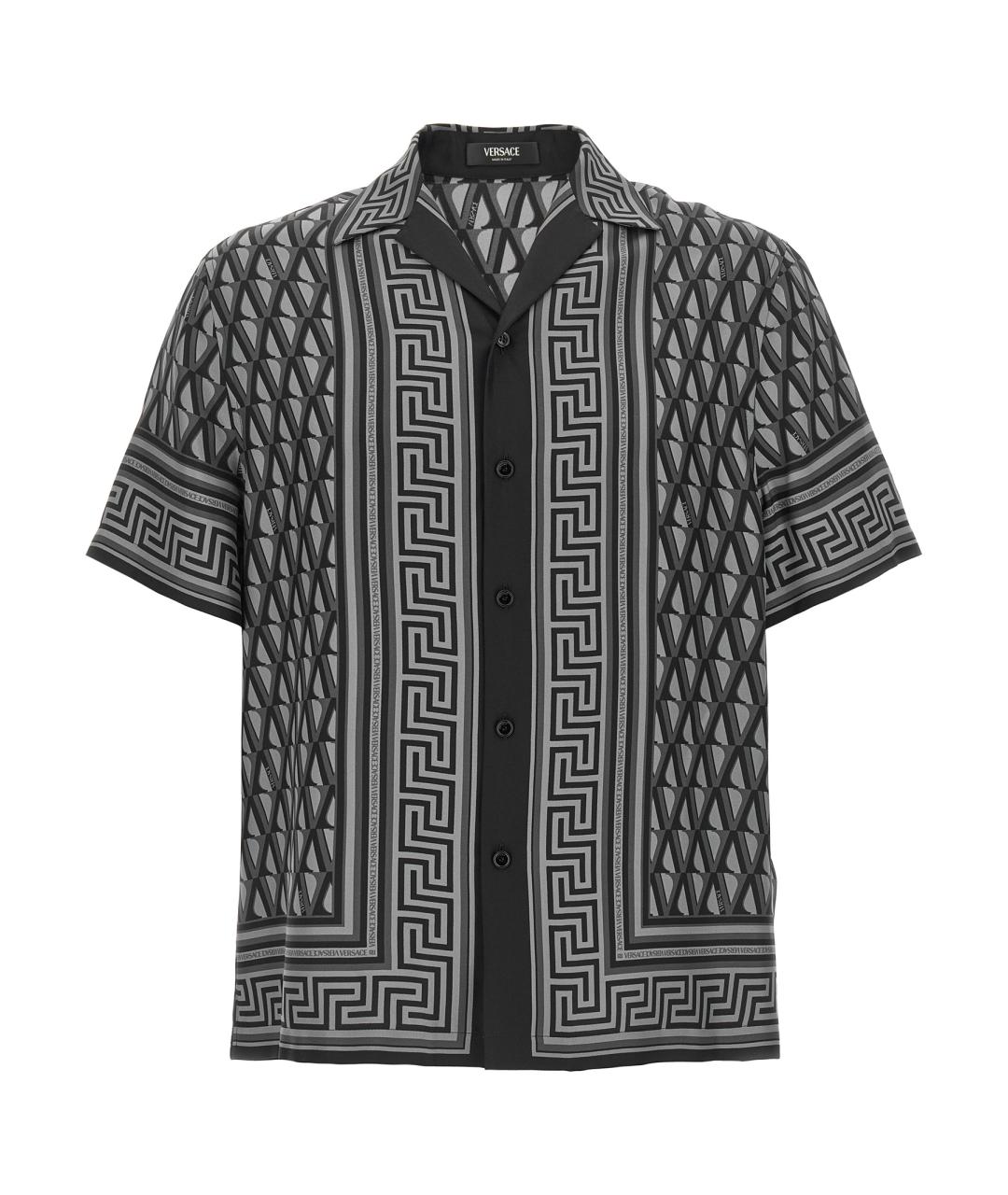 VERSACE Серая шелковая кэжуал рубашка, фото 1