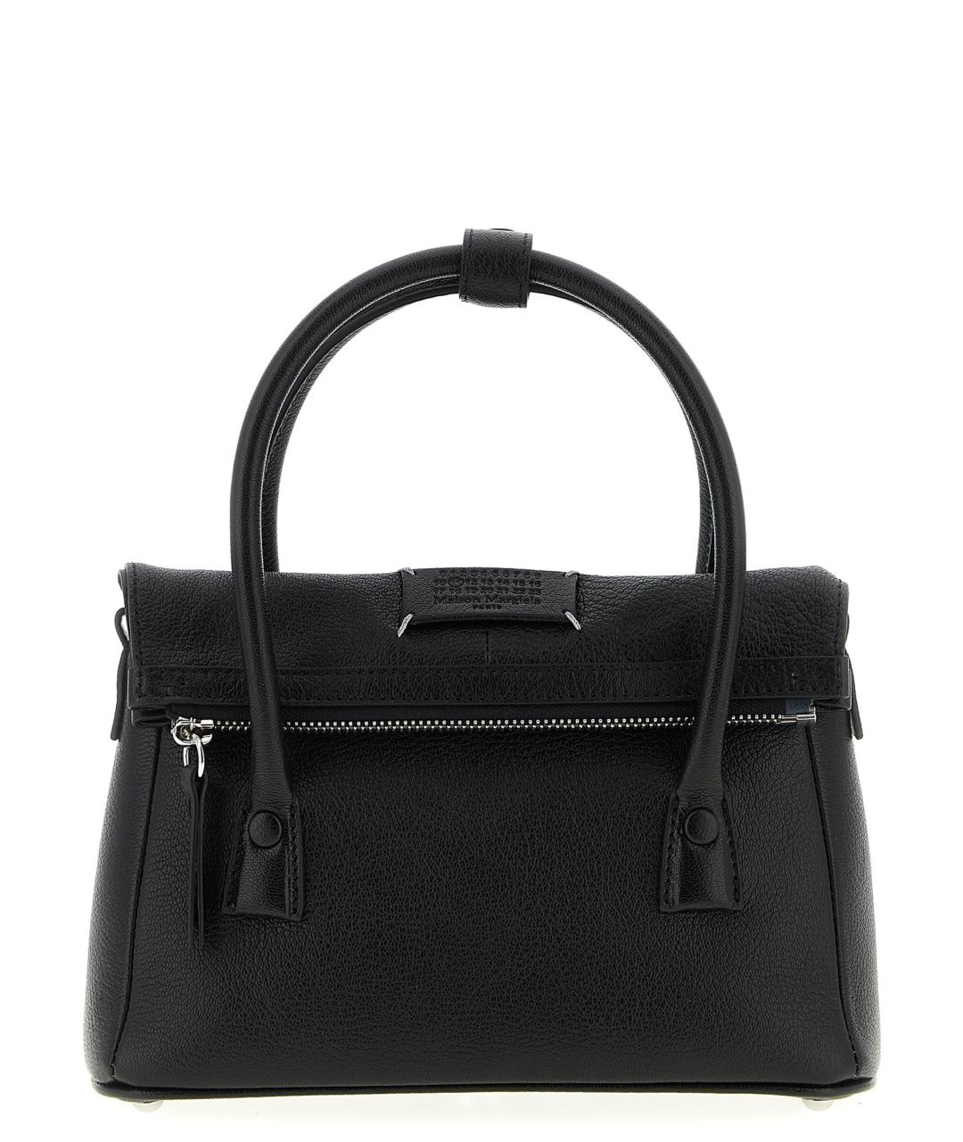 MAISON MARGIELA Черная кожаная сумка тоут, фото 1