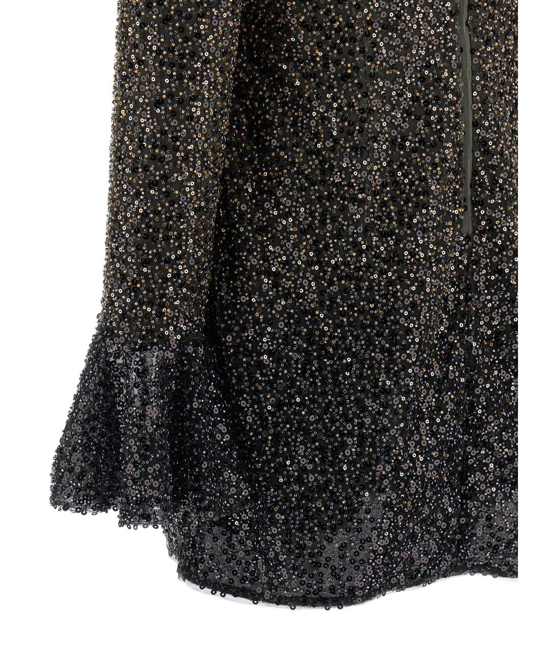 ROTATE Коричневое полиэстеровое платье, фото 4