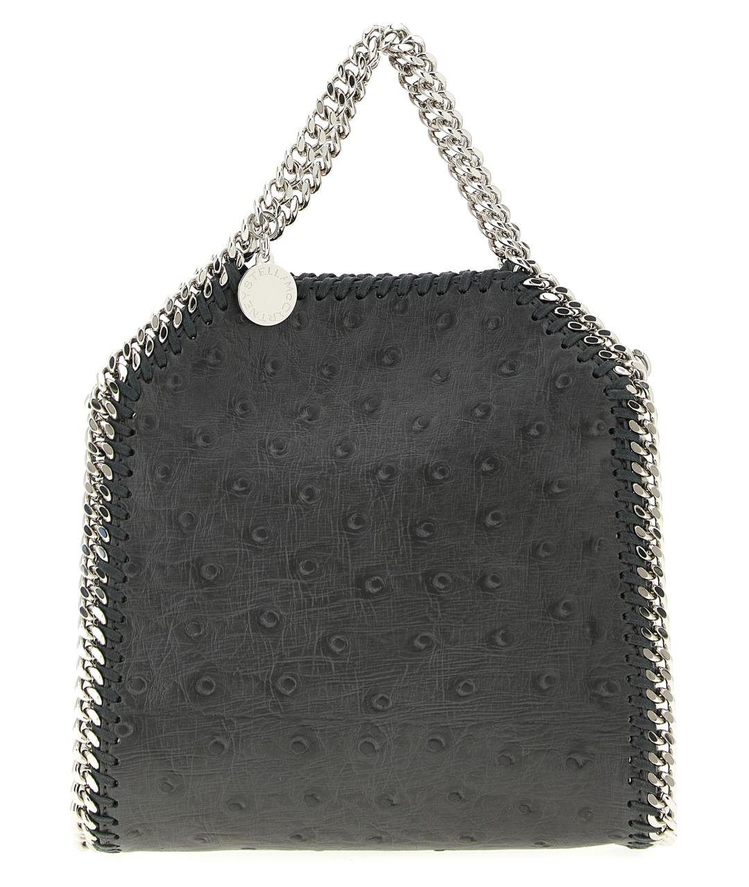 STELLA MCCARTNEY Черная кожаная сумка тоут, фото 1