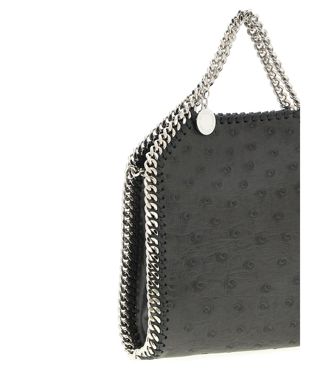 STELLA MCCARTNEY Черная кожаная сумка тоут, фото 3