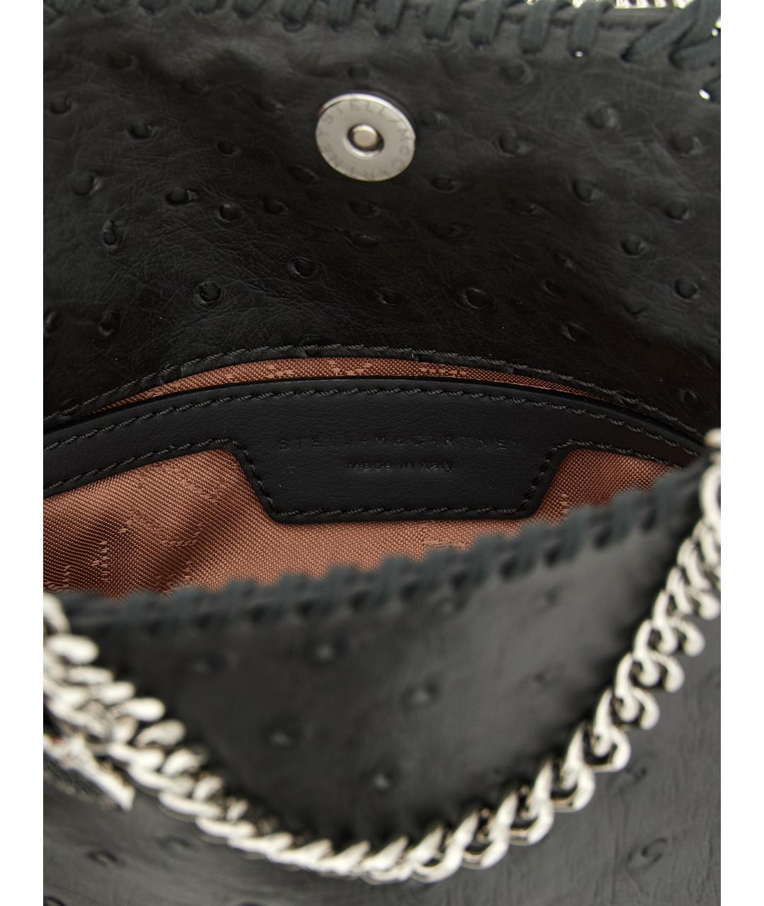 STELLA MCCARTNEY Черная кожаная сумка тоут, фото 4