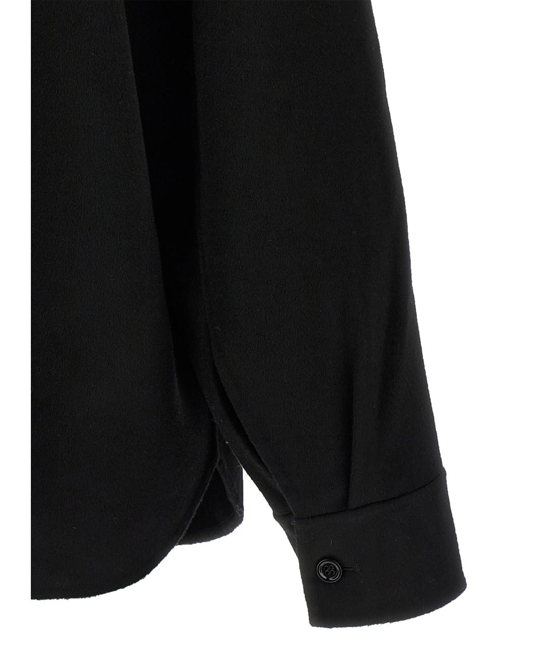 SEFR Черная шерстяная кэжуал рубашка, фото 4