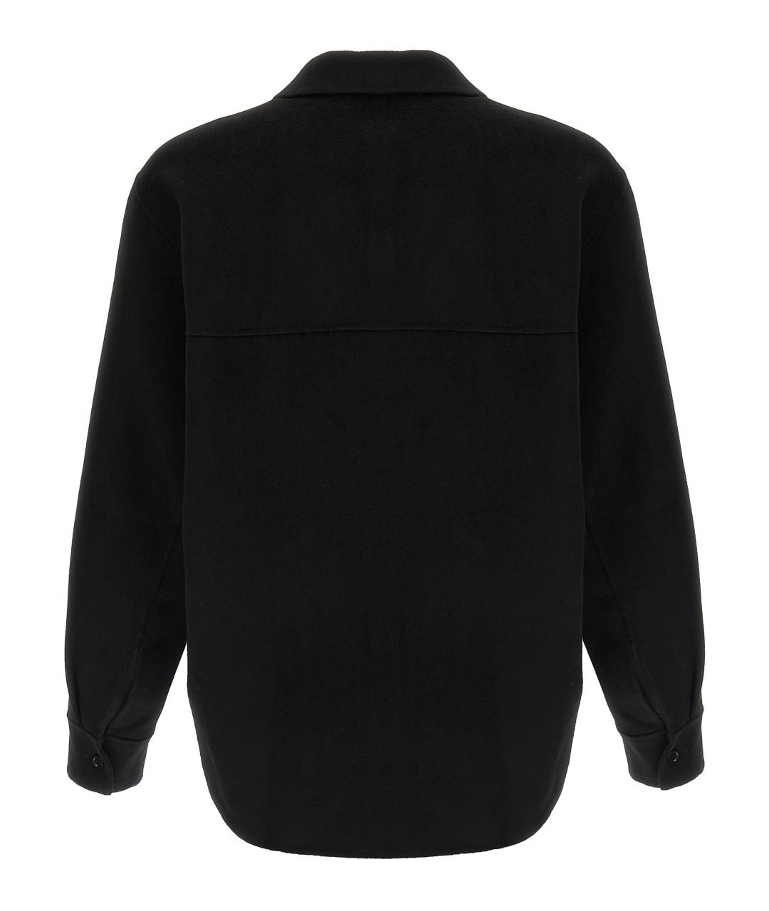 SEFR Черная шерстяная кэжуал рубашка, фото 2