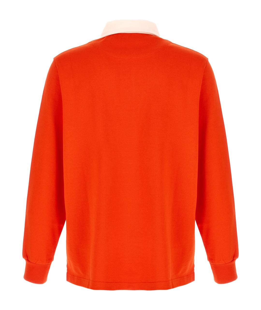 J.W.ANDERSON Красное хлопковое поло с длинным рукавом, фото 2