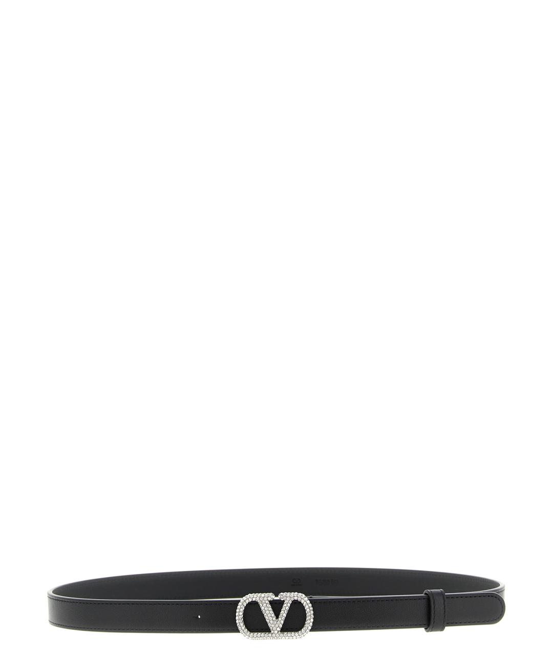 VALENTINO Черный кожаный ремень, фото 1