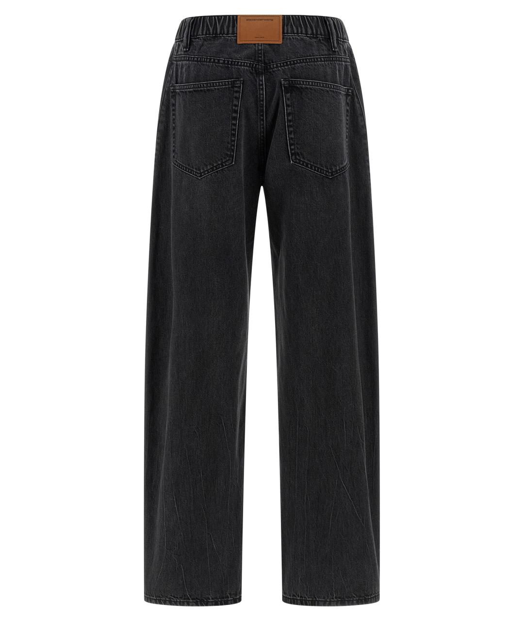 ALEXANDER WANG Серые хлопковые прямые джинсы, фото 2