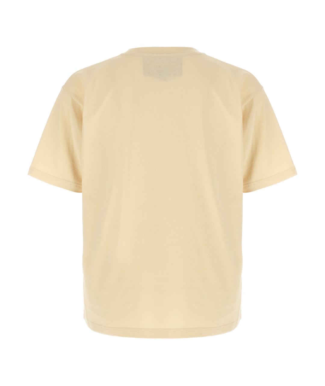 VALENTINO Бежевая хлопковая футболка, фото 2