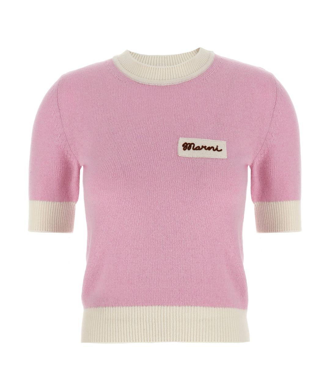 MARNI Розовый шерстяной джемпер / свитер, фото 1