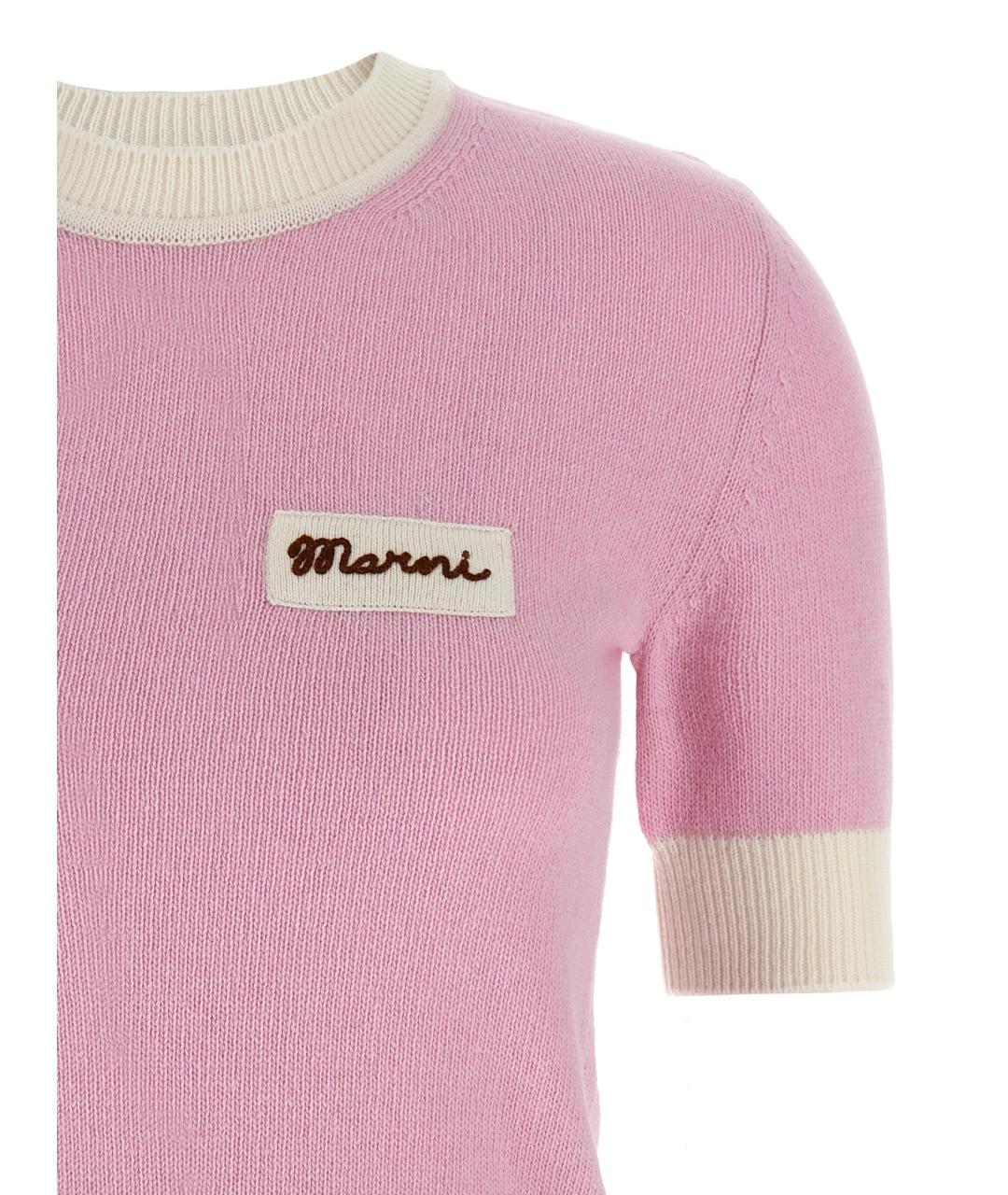 MARNI Розовый шерстяной джемпер / свитер, фото 3