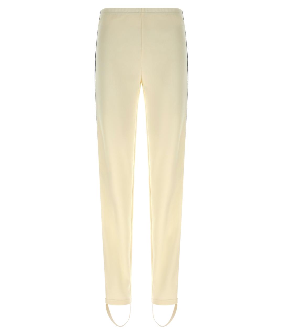 PRADA Белые полиэстеровые прямые брюки, фото 1