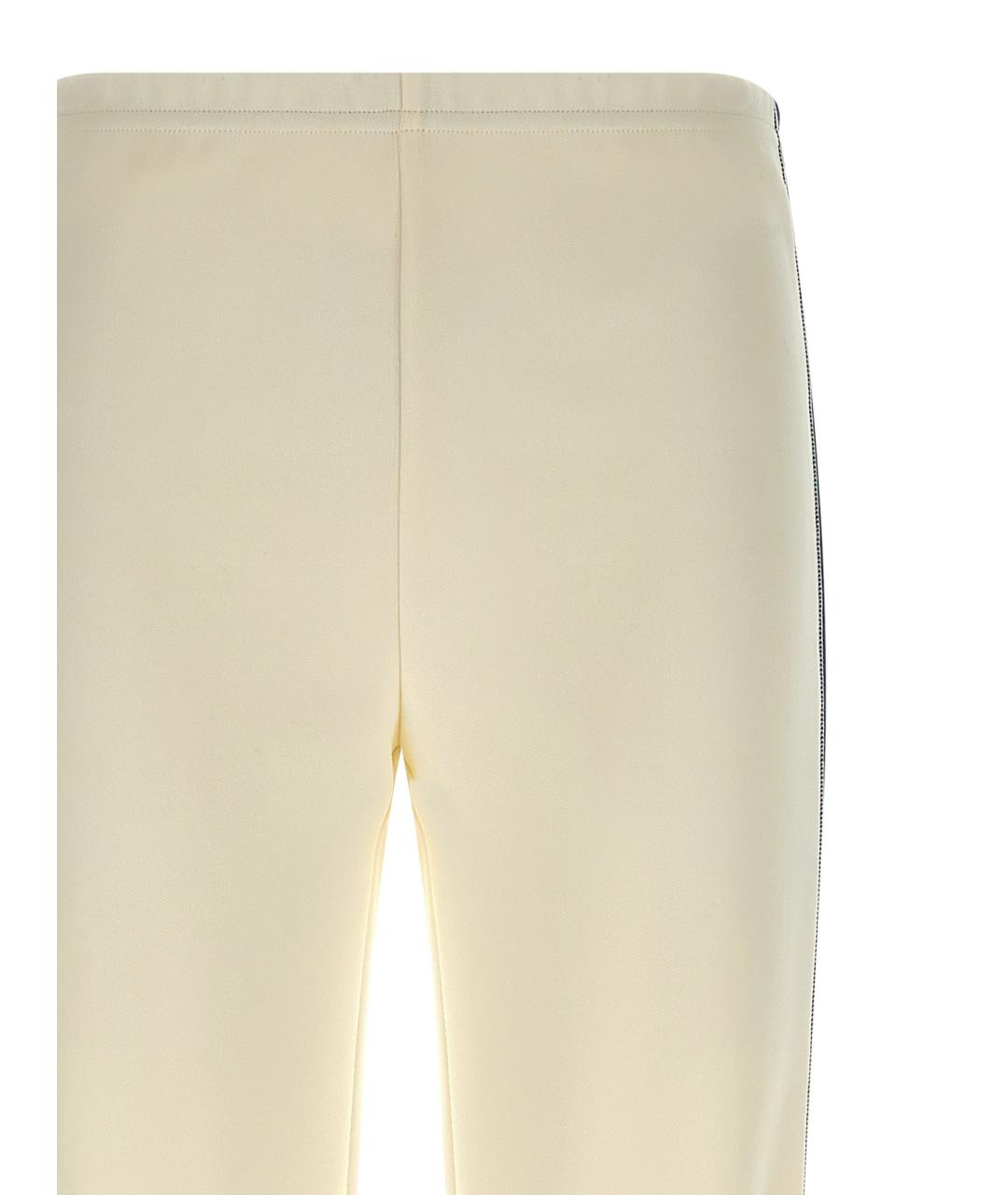 PRADA Белые полиэстеровые прямые брюки, фото 3