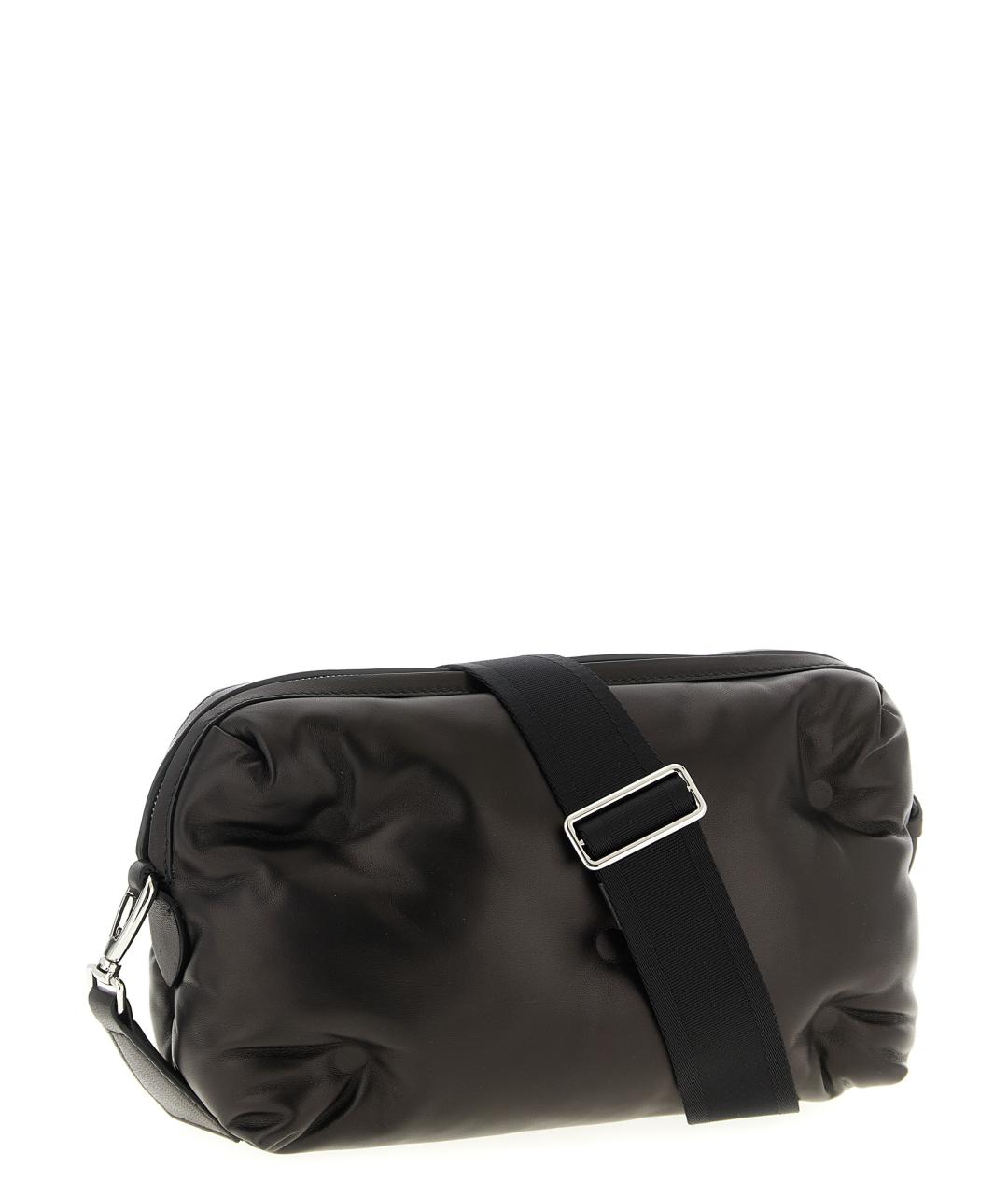 MAISON MARGIELA Черная кожаная сумка на плечо, фото 2