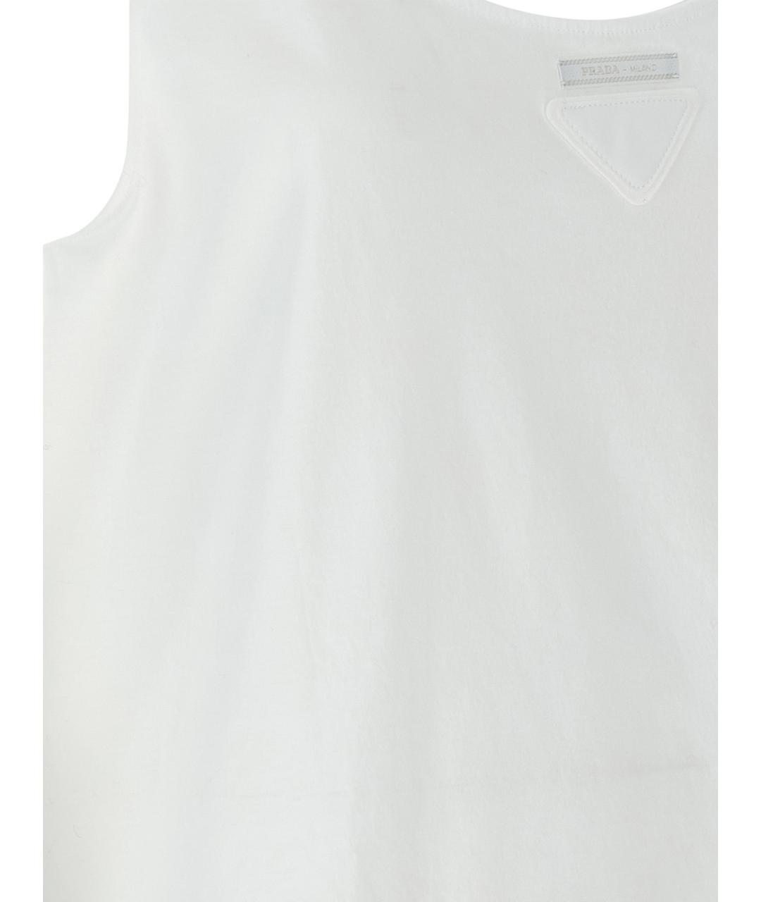 PRADA Белая хлопковая майка, фото 4