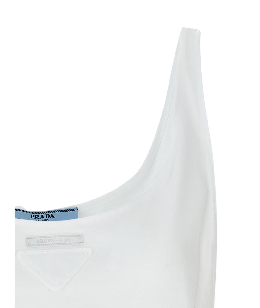 PRADA Белая хлопковая майка, фото 3