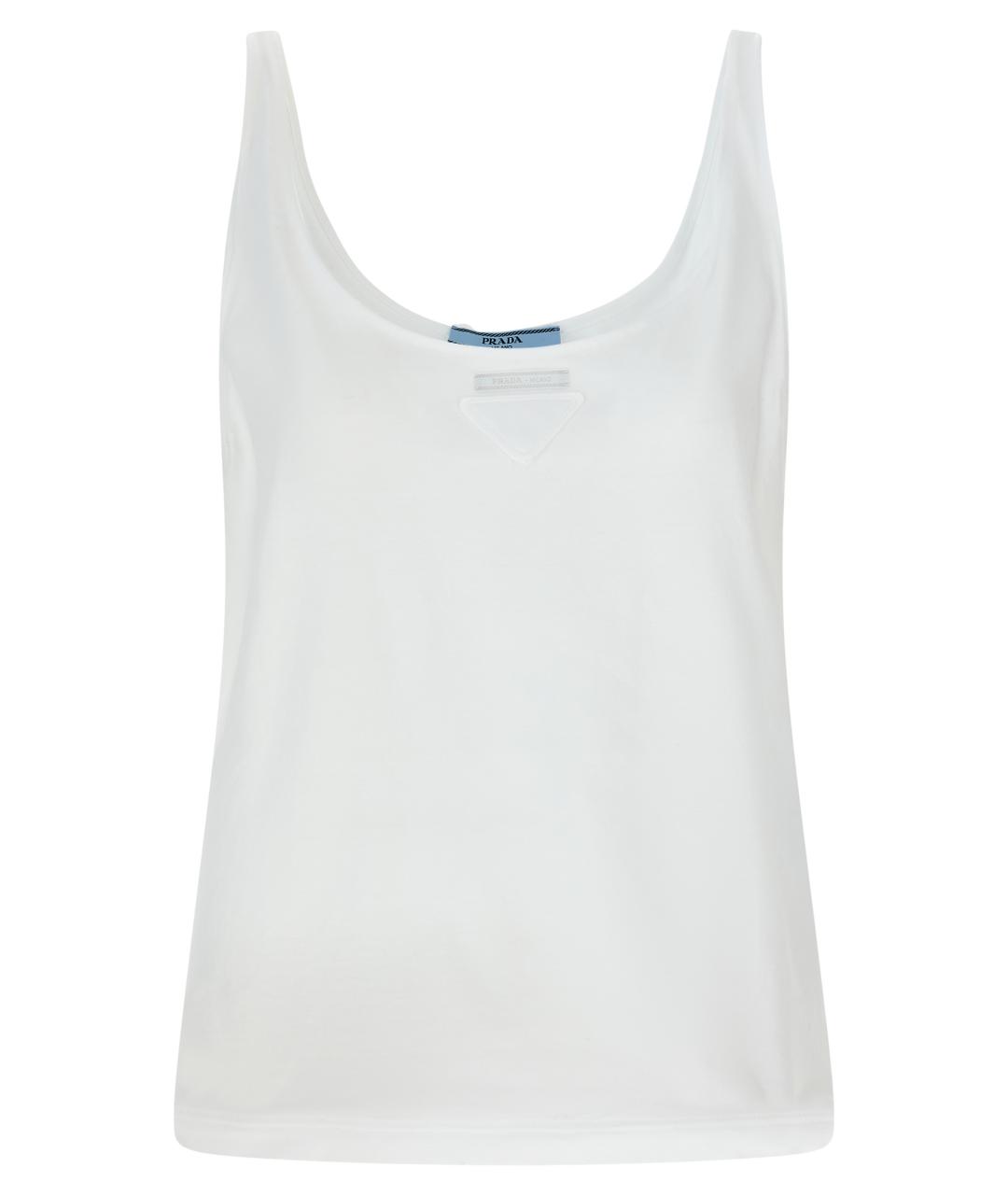 PRADA Белая хлопковая майка, фото 1