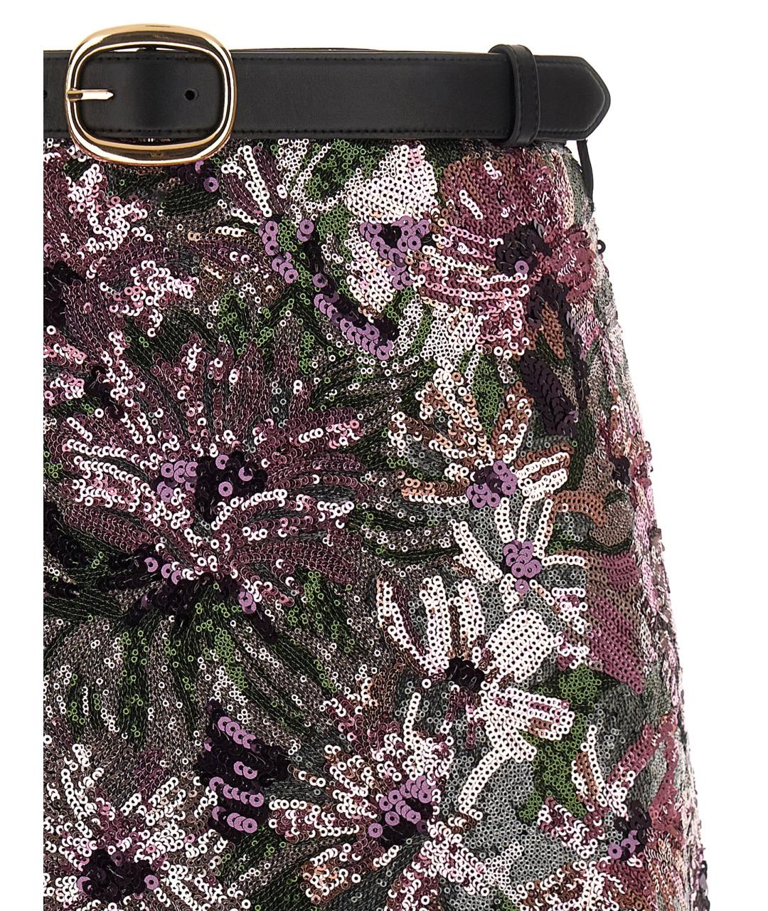 SELF-PORTRAIT Мульти полиамидовая юбка мини, фото 3