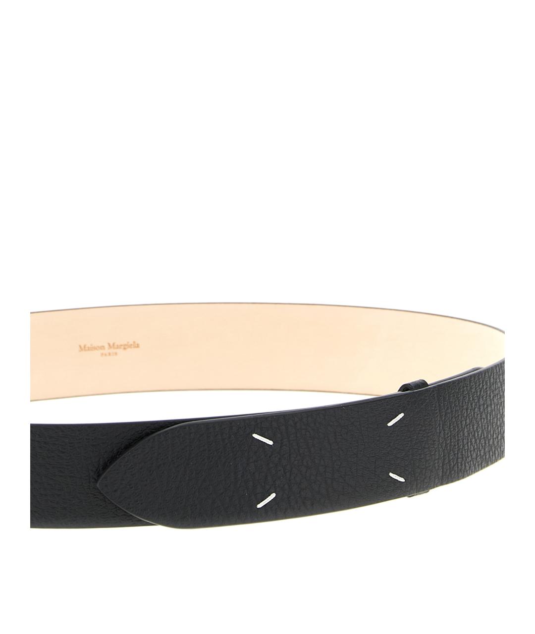 MAISON MARGIELA Черный кожаный ремень, фото 3