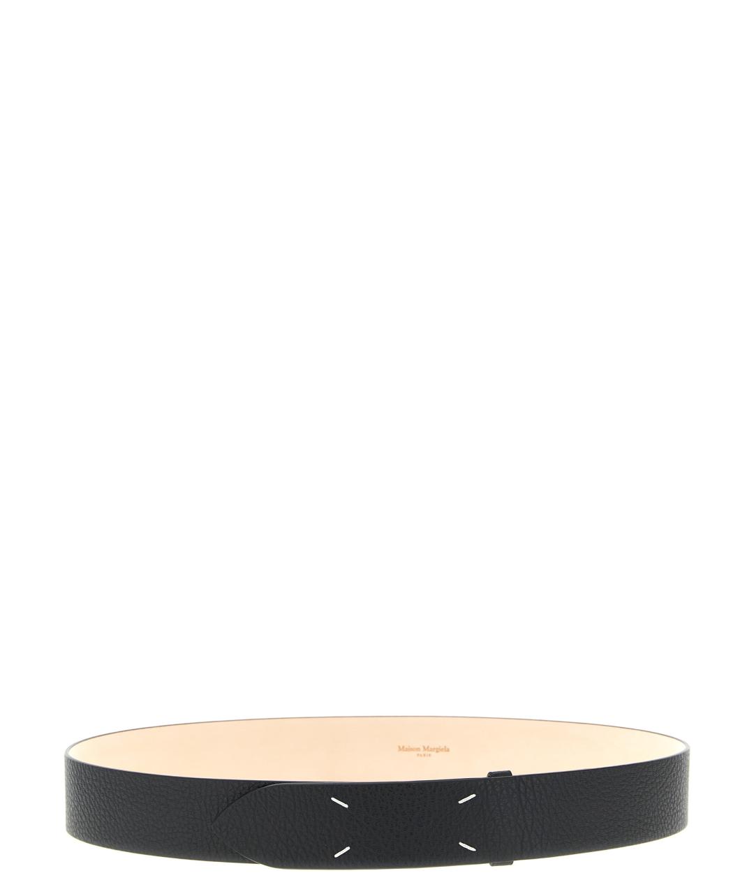 MAISON MARGIELA Черный кожаный ремень, фото 1