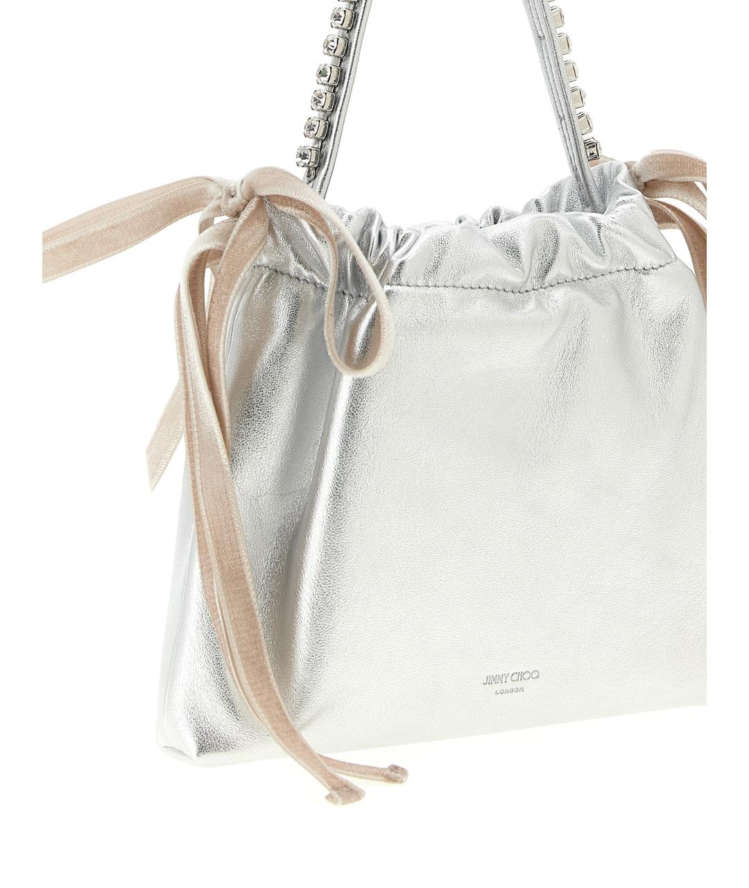 JIMMY CHOO Серебряная сумка с короткими ручками, фото 3