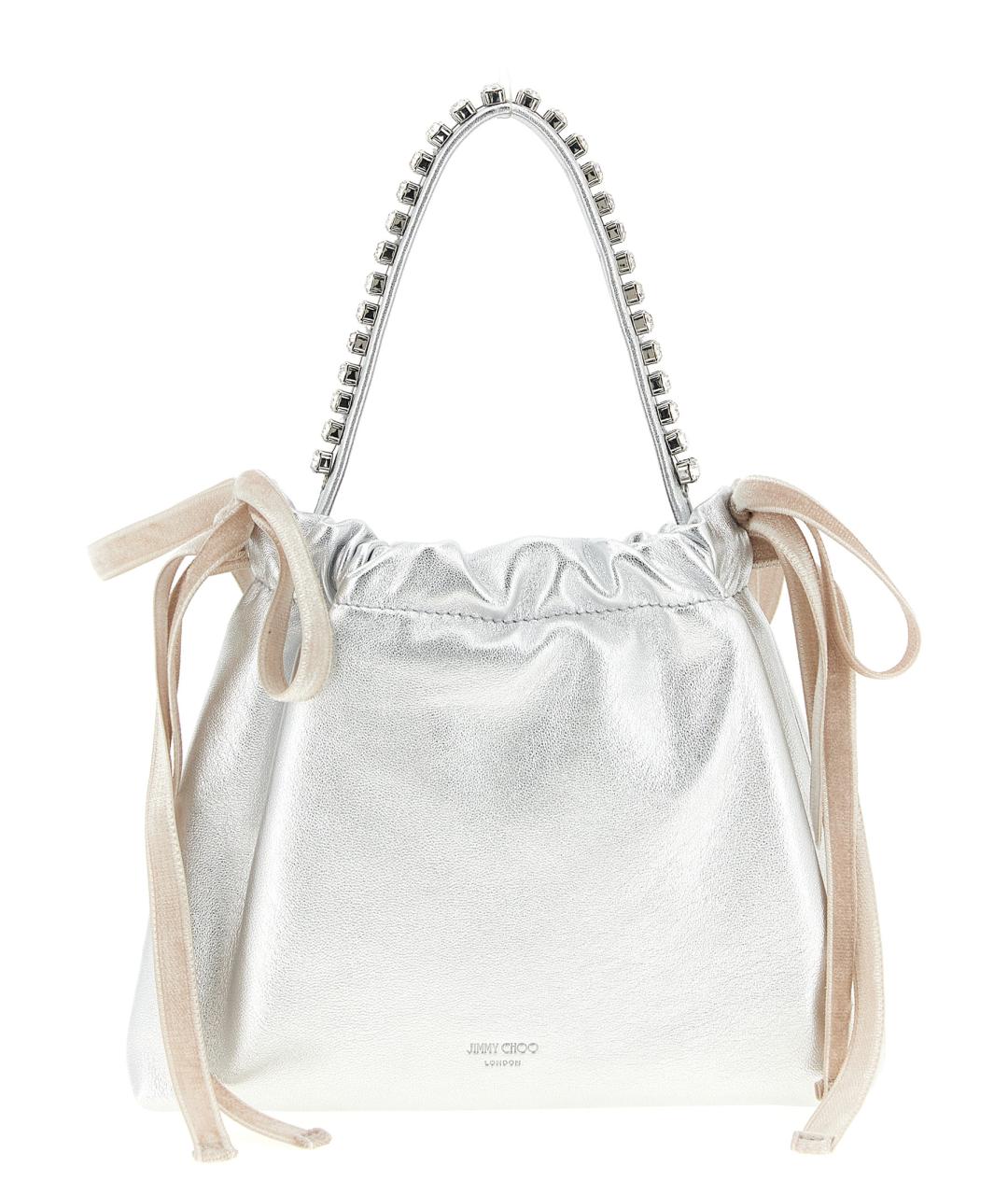 JIMMY CHOO Серебряная сумка с короткими ручками, фото 1