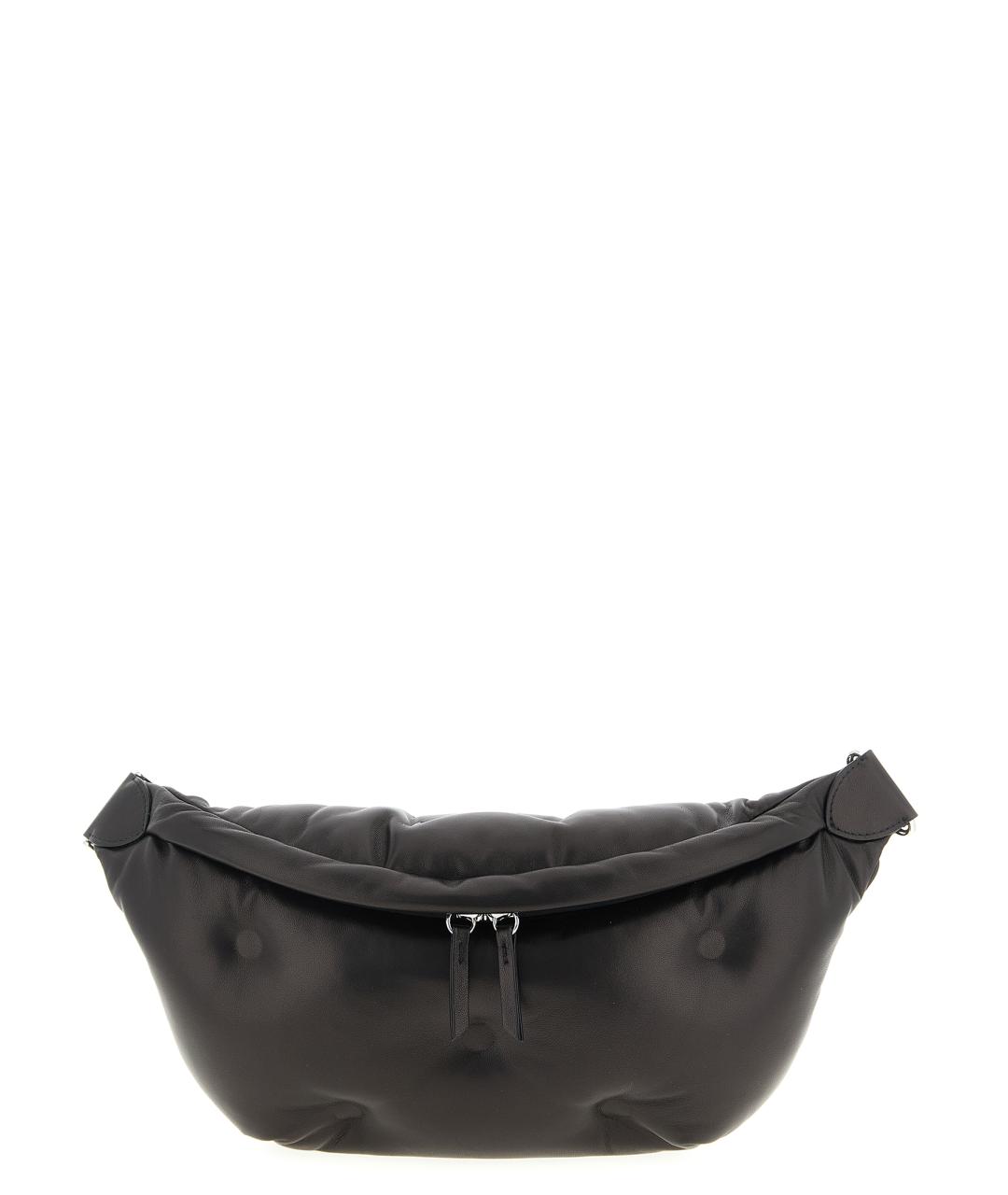 MAISON MARGIELA Черная кожаная сумка на плечо, фото 1