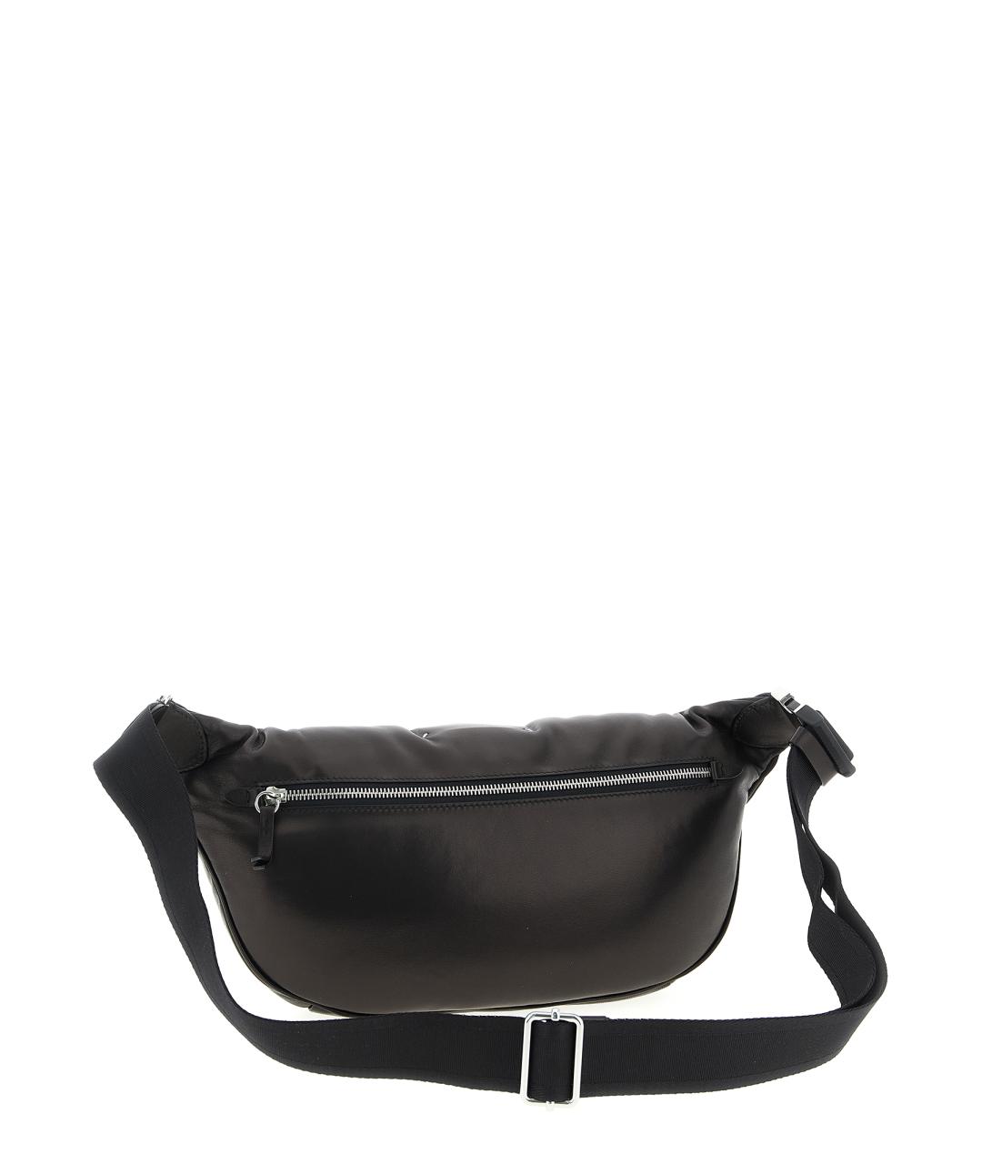 MAISON MARGIELA Черная кожаная сумка на плечо, фото 2