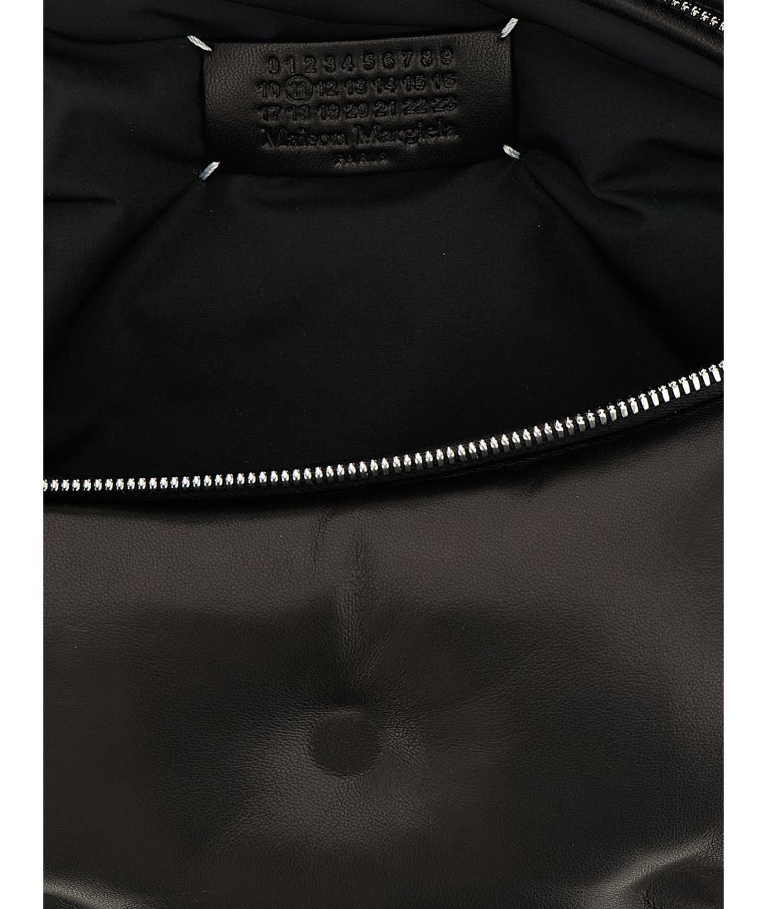 MAISON MARGIELA Черная кожаная сумка на плечо, фото 4