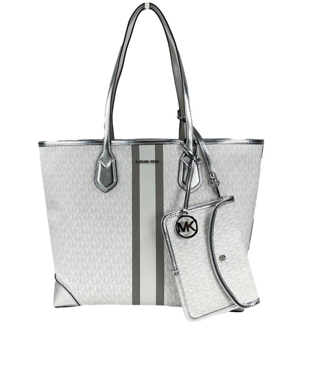 MICHAEL KORS Белая дорожная/спортивная сумка из искусственной кожи, фото 9