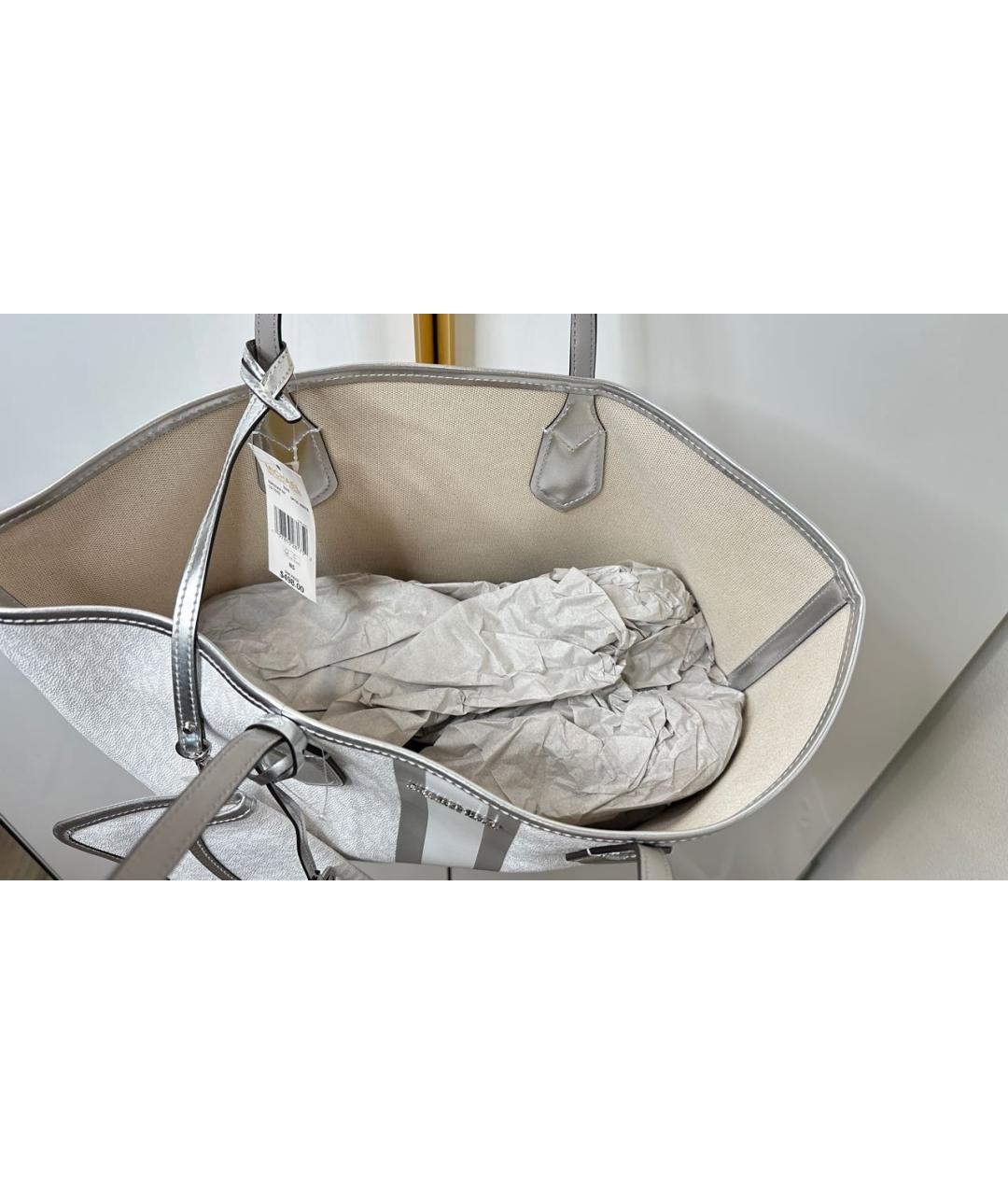 MICHAEL KORS Белая дорожная/спортивная сумка из искусственной кожи, фото 6