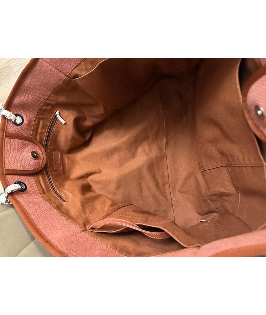 CHANEL Бордовая тканевая сумка тоут, фото 4