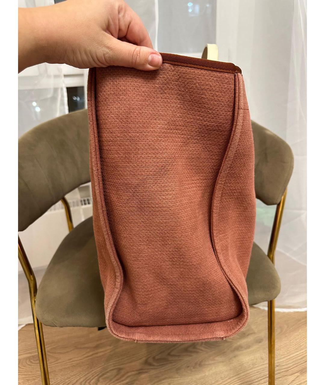 CHANEL Бордовая тканевая сумка тоут, фото 2