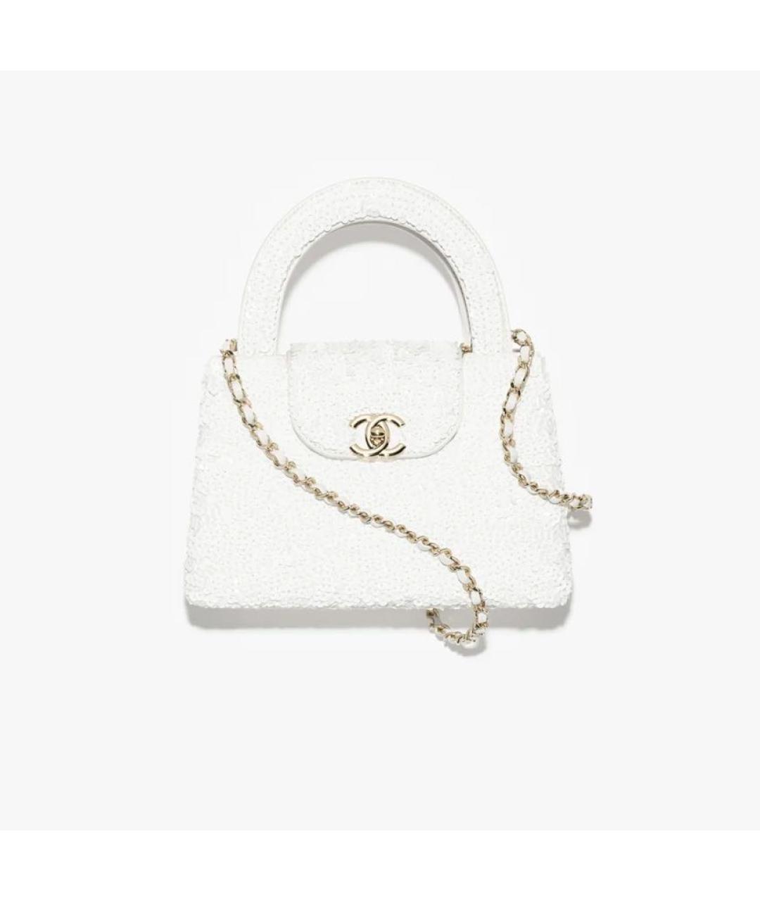 CHANEL Белая сумка через плечо, фото 4