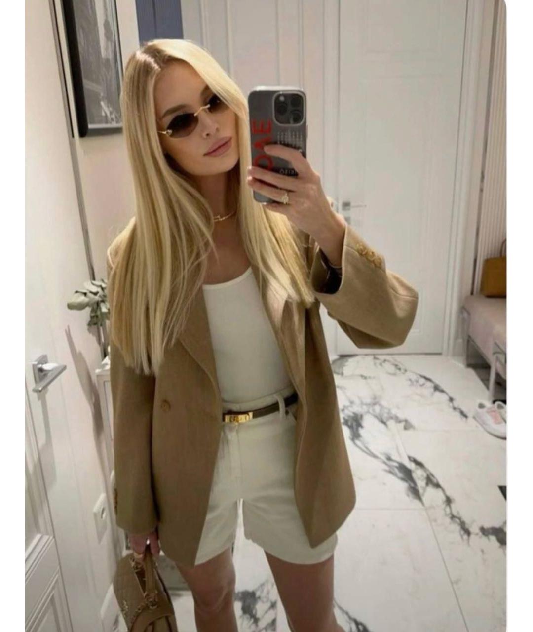 CARTIER Коричневые металлические солнцезащитные очки, фото 3