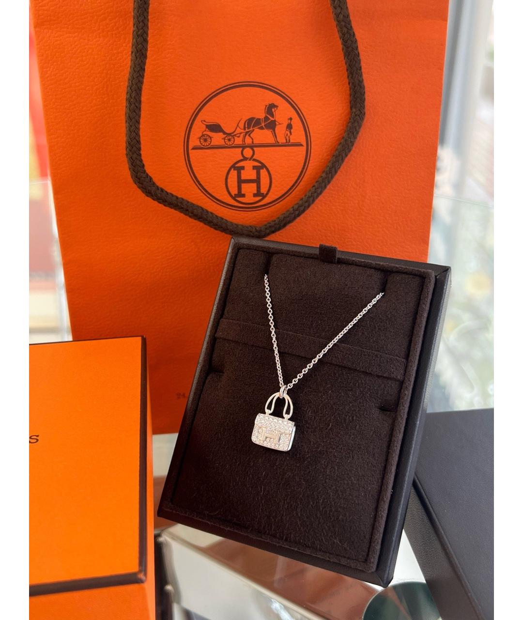 HERMES Серебряная подвеска из белого золота, фото 3