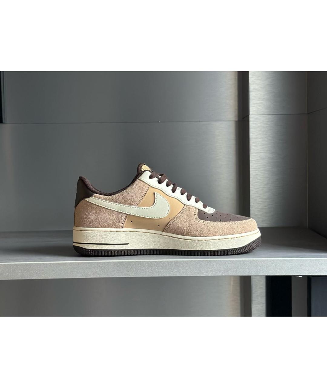 NIKE Бежевые замшевые низкие кроссовки / кеды, фото 3