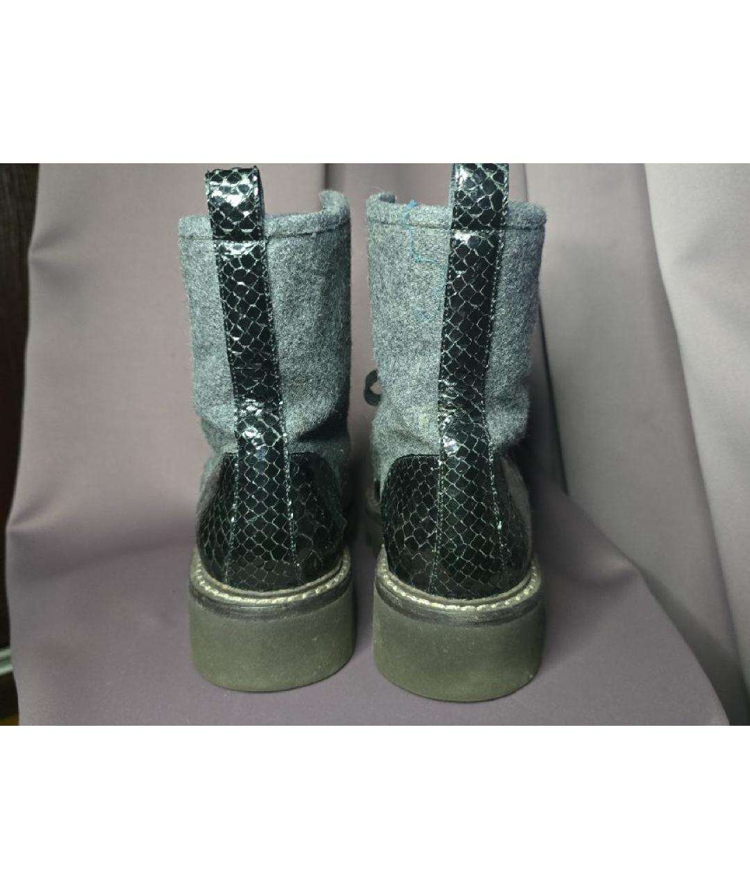 BRUNELLO CUCINELLI Серые ботинки из экзотической кожи, фото 4