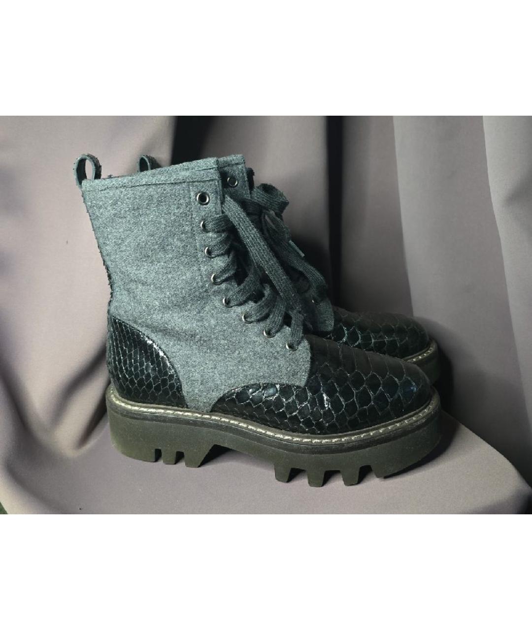 BRUNELLO CUCINELLI Серые ботинки из экзотической кожи, фото 7