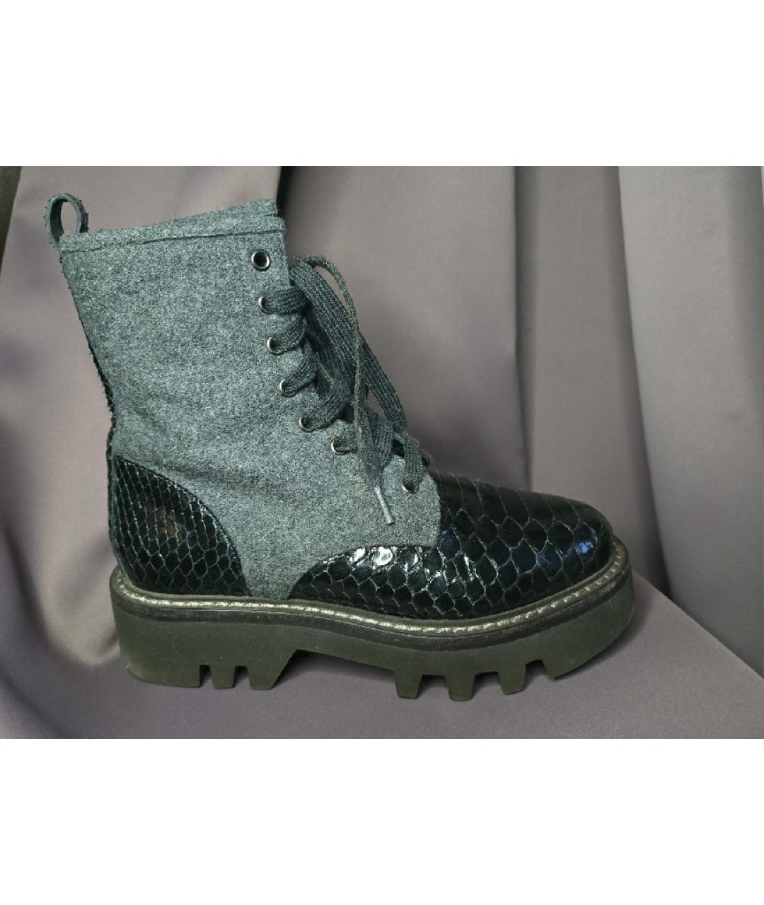 BRUNELLO CUCINELLI Серые ботинки из экзотической кожи, фото 10