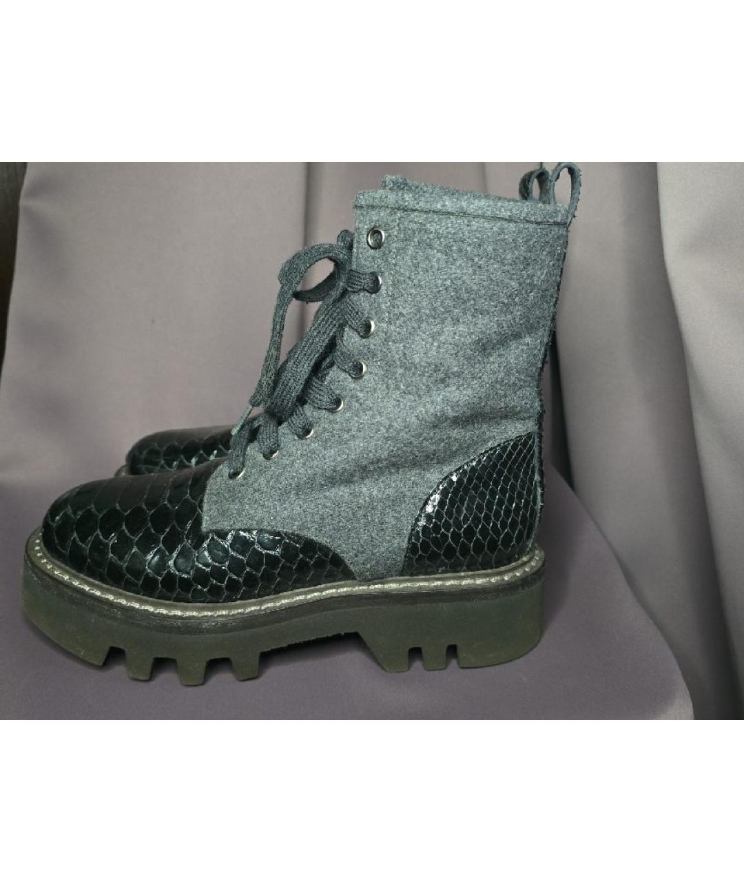 BRUNELLO CUCINELLI Серые ботинки из экзотической кожи, фото 5