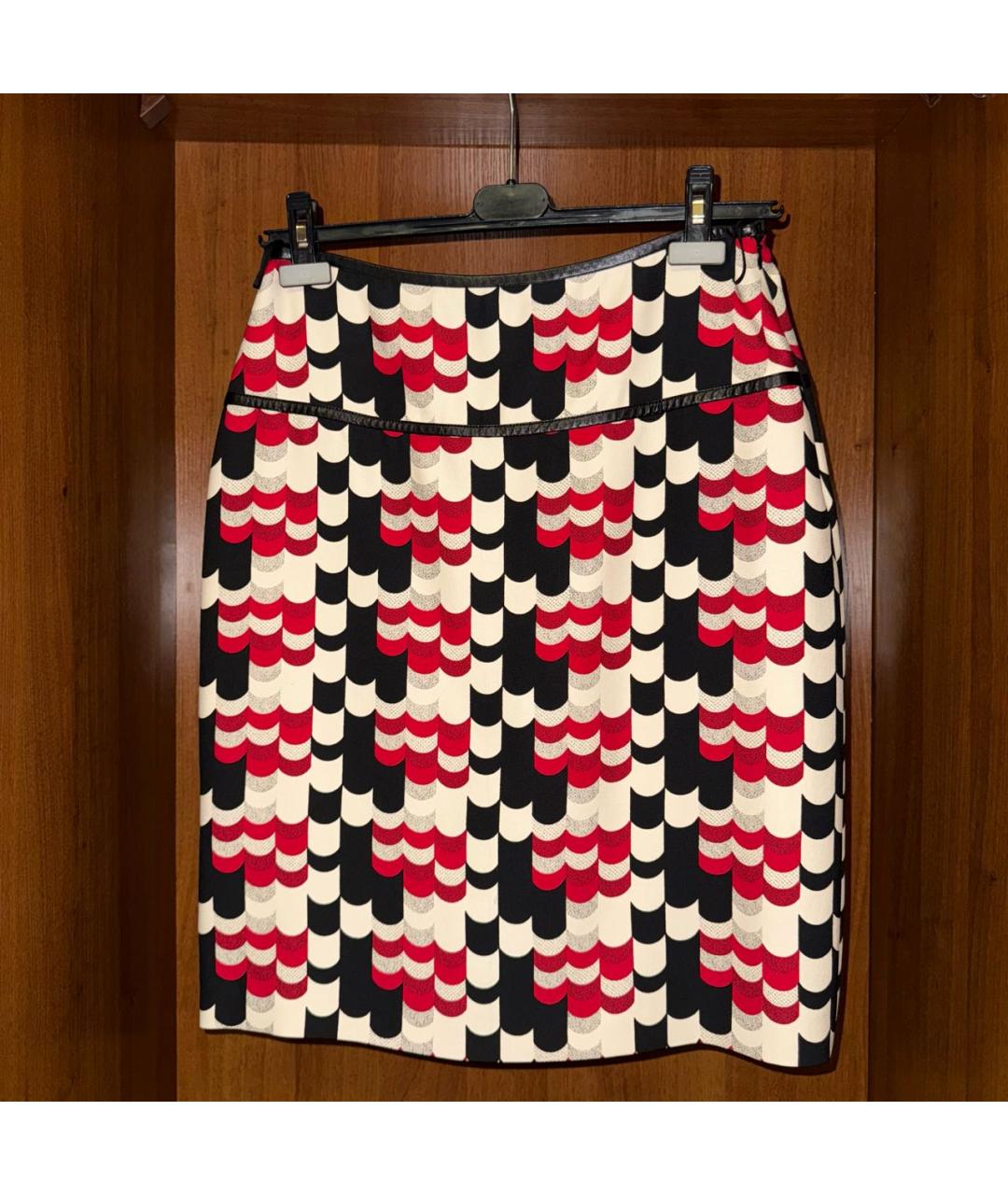 PRADA Мульти вискозная юбка миди, фото 5