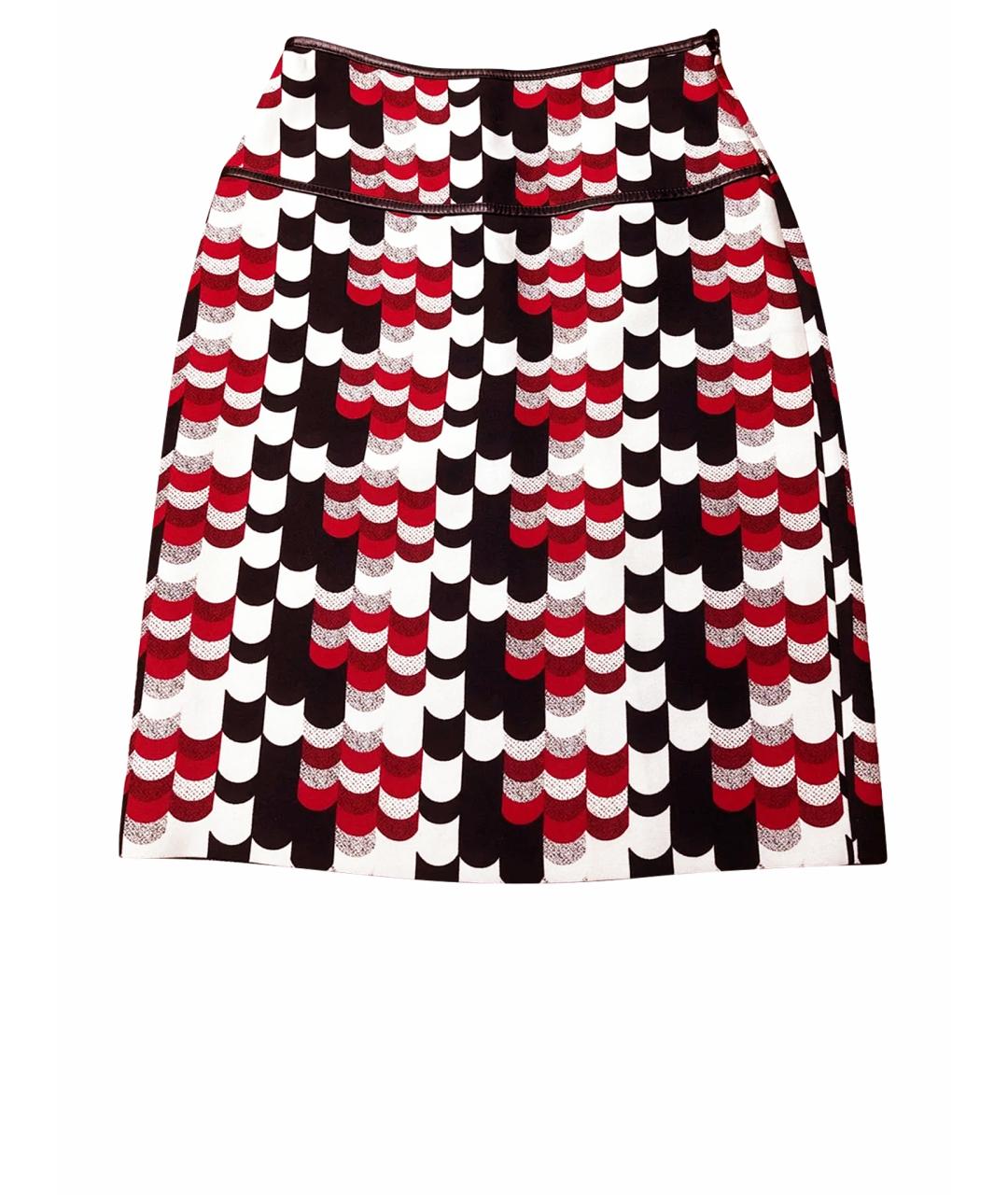 PRADA Мульти вискозная юбка миди, фото 1