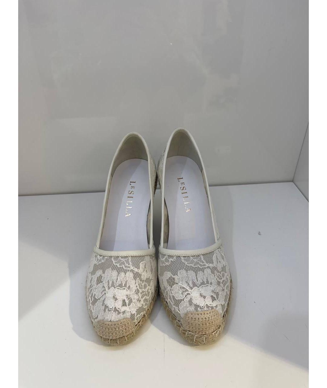 LE SILLA Белые текстильные босоножки, фото 2