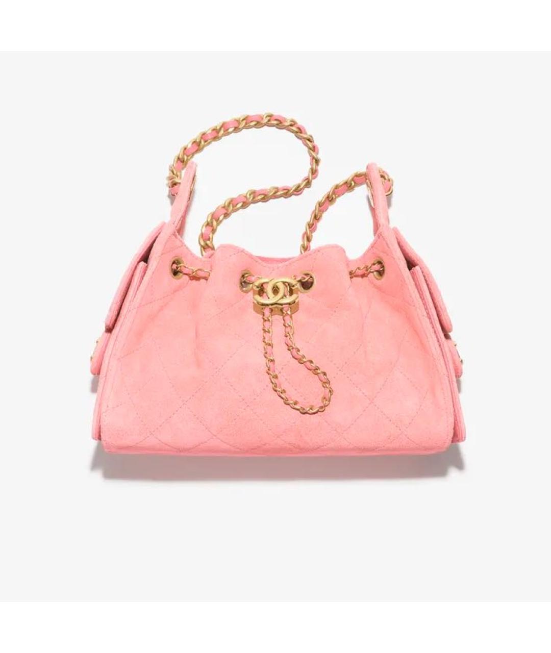 CHANEL Розовая кожаная сумка с короткими ручками, фото 4