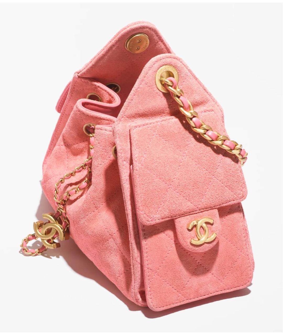 CHANEL Розовая кожаная сумка с короткими ручками, фото 3